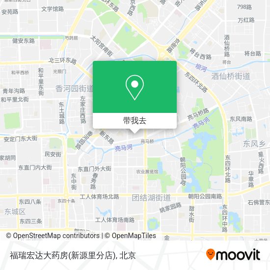 福瑞宏达大药房(新源里分店)地图
