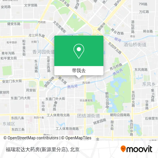 福瑞宏达大药房(新源里分店)地图