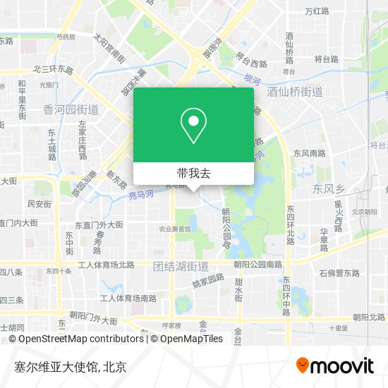 塞尔维亚大使馆地图