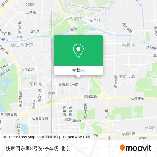 姚家园东里8号院-停车场地图