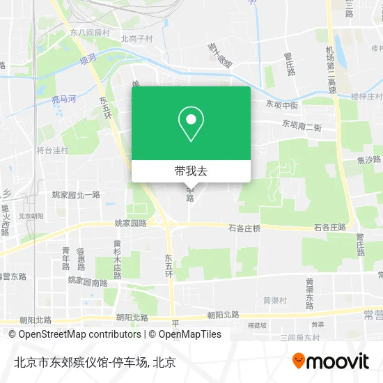 北京市东郊殡仪馆-停车场地图