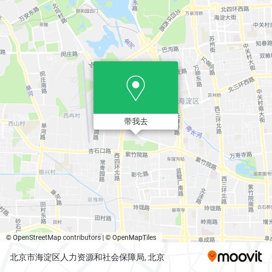 北京市海淀区人力资源和社会保障局地图
