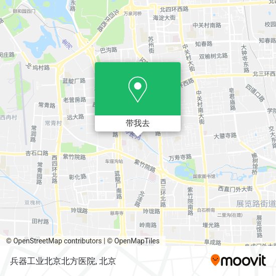 兵器工业北京北方医院地图