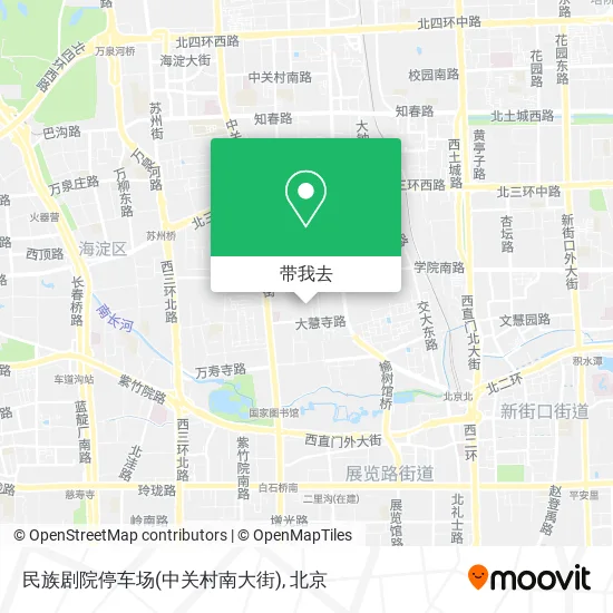 民族剧院停车场(中关村南大街)地图