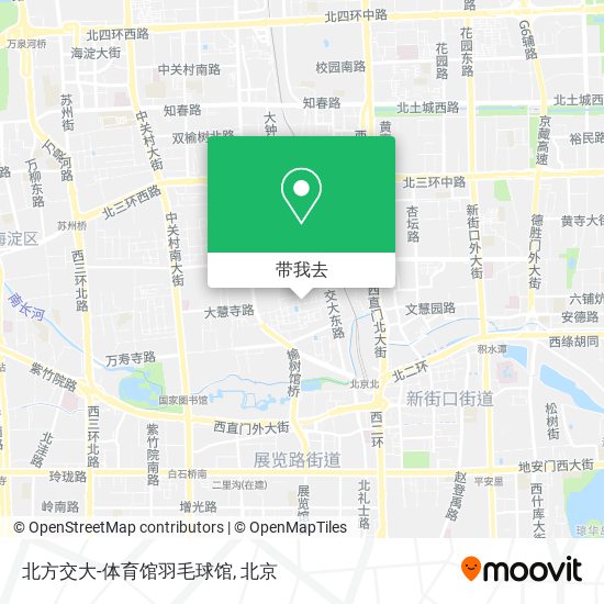 北方交大-体育馆羽毛球馆地图