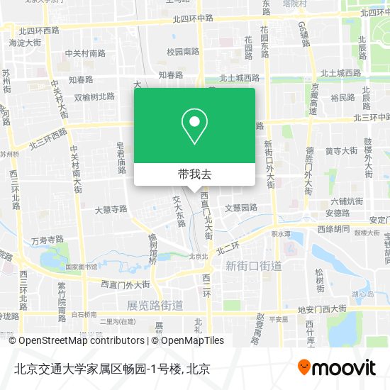 北京交通大学家属区畅园-1号楼地图