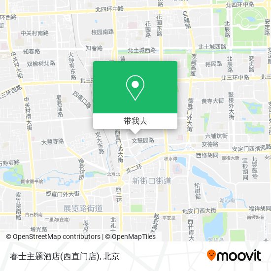 睿士主题酒店(西直门店)地图