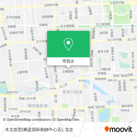 木北造型(枫蓝国际购物中心店)地图