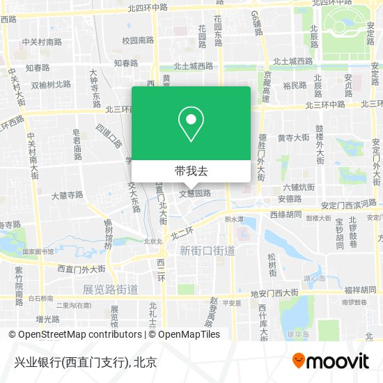 兴业银行(西直门支行)地图