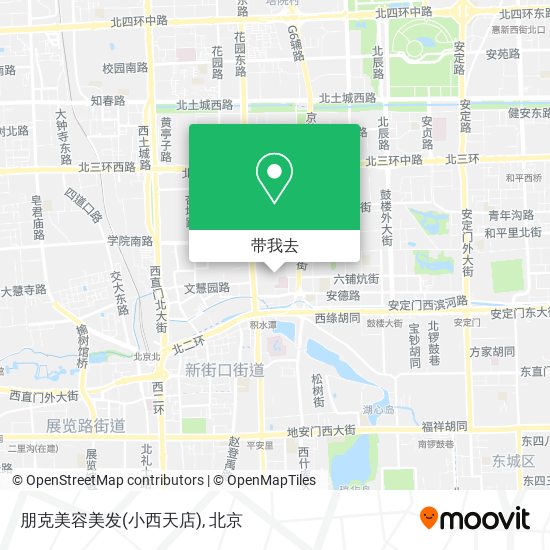 朋克美容美发(小西天店)地图