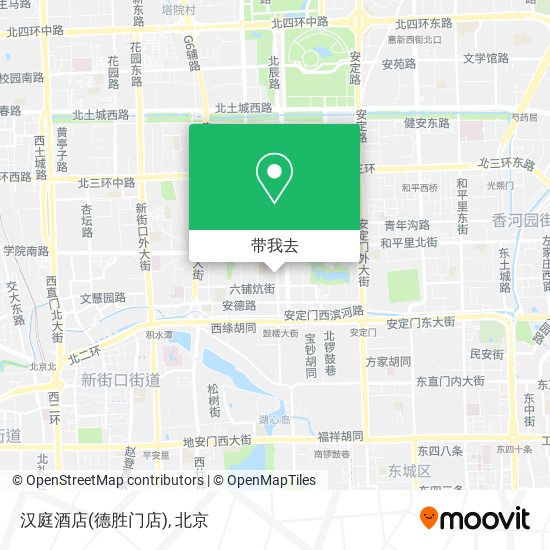 汉庭酒店(德胜门店)地图