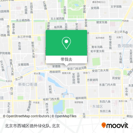 北京市西城区德外绿化队地图