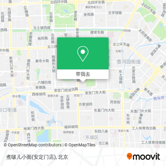煮啵儿小面(安定门店)地图