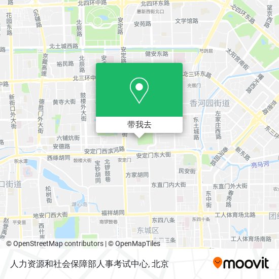 人力资源和社会保障部人事考试中心地图