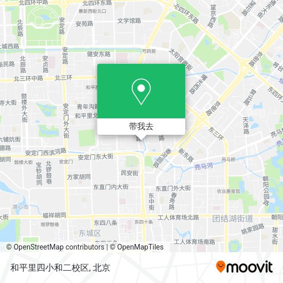 和平里四小和二校区地图
