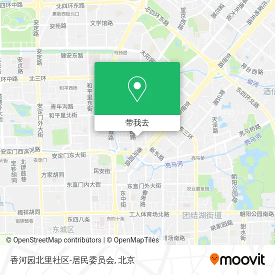 香河园北里社区-居民委员会地图
