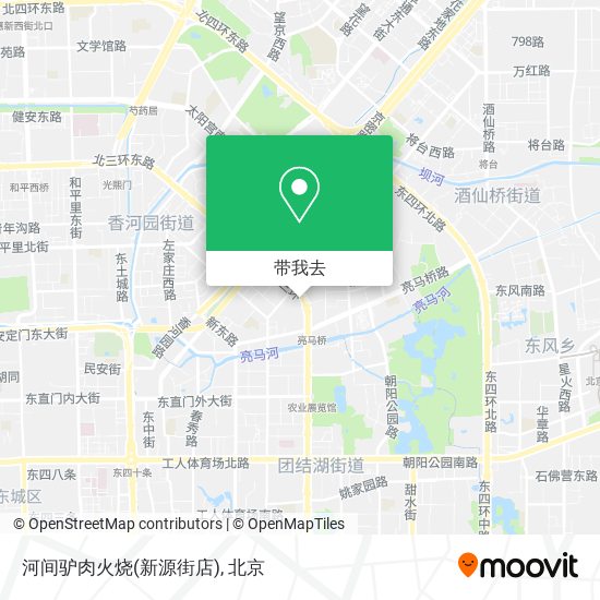 河间驴肉火烧(新源街店)地图