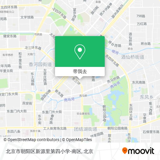 北京市朝阳区新源里第四小学-南区地图