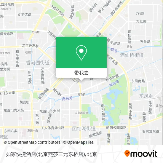 如家快捷酒店(北京燕莎三元东桥店)地图