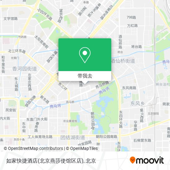 如家快捷酒店(北京燕莎使馆区店)地图