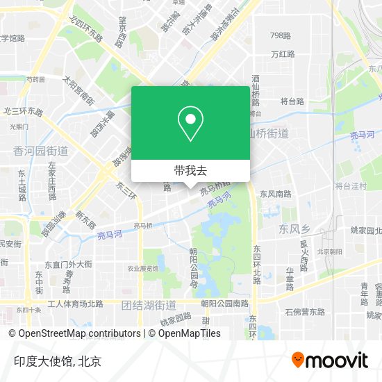 印度大使馆地图