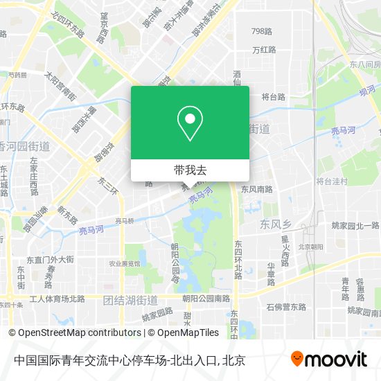 中国国际青年交流中心停车场-北出入口地图