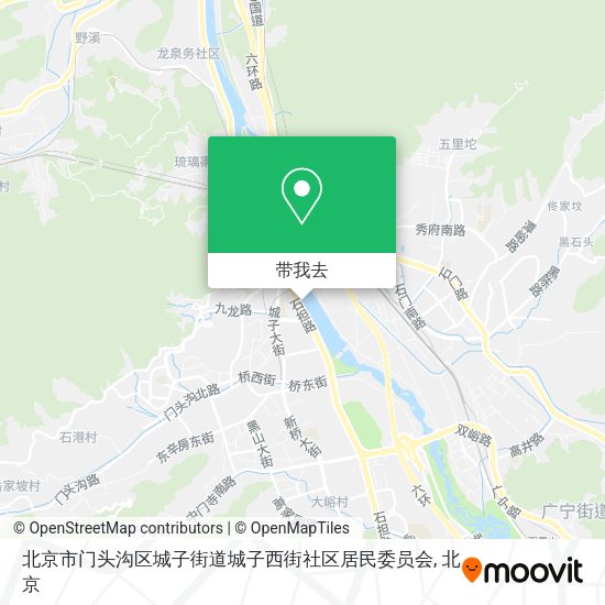 北京市门头沟区城子街道城子西街社区居民委员会地图