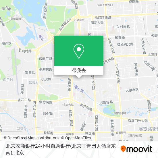 北京农商银行24小时自助银行(北京香青园大酒店东南)地图
