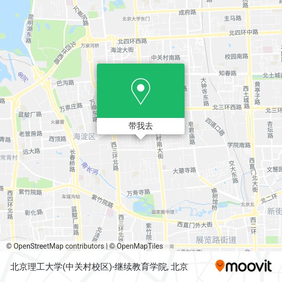 北京理工大学(中关村校区)-继续教育学院地图