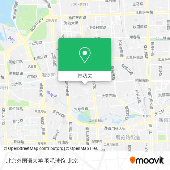 北京外国语大学-羽毛球馆地图