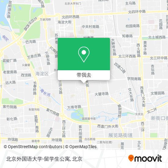 北京外国语大学-留学生公寓地图