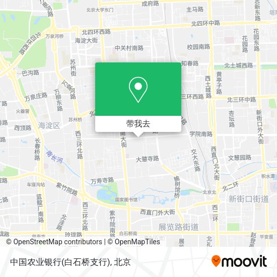 中国农业银行(白石桥支行)地图
