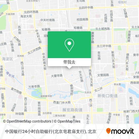 中国银行24小时自助银行(北京皂君庙支行)地图