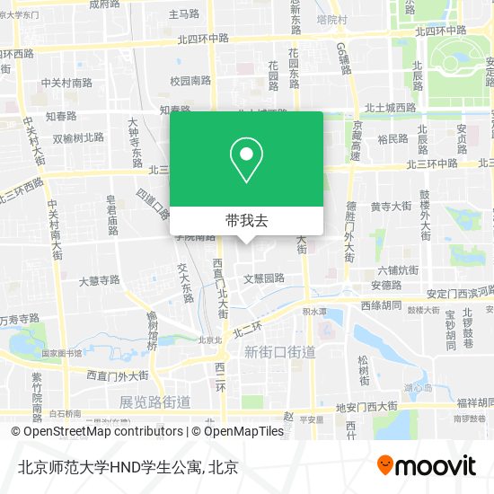 北京师范大学HND学生公寓地图