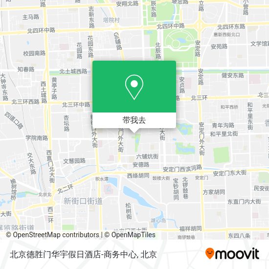 北京德胜门华宇假日酒店-商务中心地图