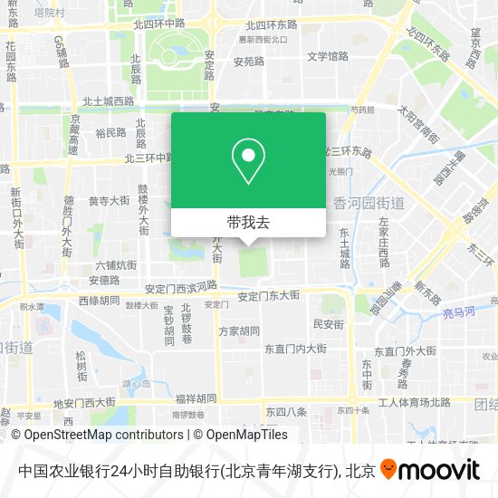 中国农业银行24小时自助银行(北京青年湖支行)地图