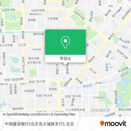 中国建设银行(北京东土城路支行)地图