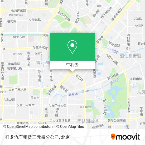 祥龙汽车租赁三元桥分公司地图