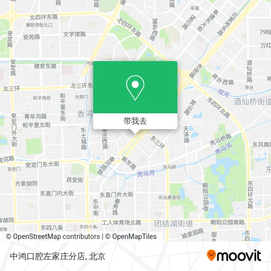 中鸿口腔左家庄分店地图