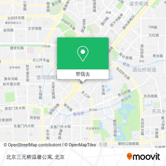 北京三元桥温馨公寓地图