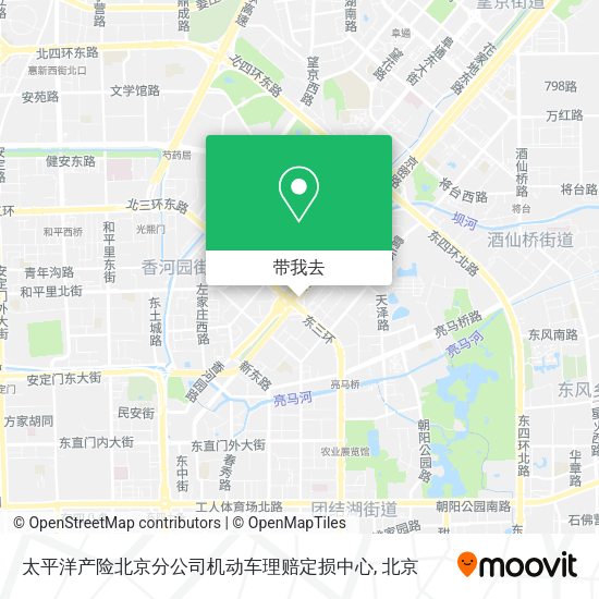 太平洋产险北京分公司机动车理赔定损中心地图