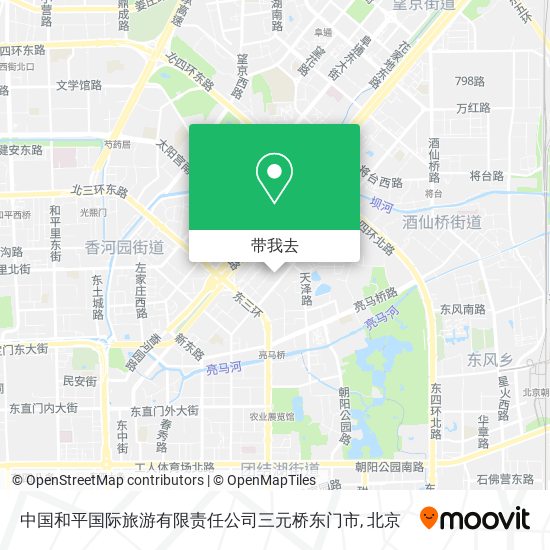 中国和平国际旅游有限责任公司三元桥东门市地图
