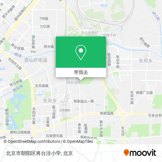 北京市朝阳区将台洼小学地图