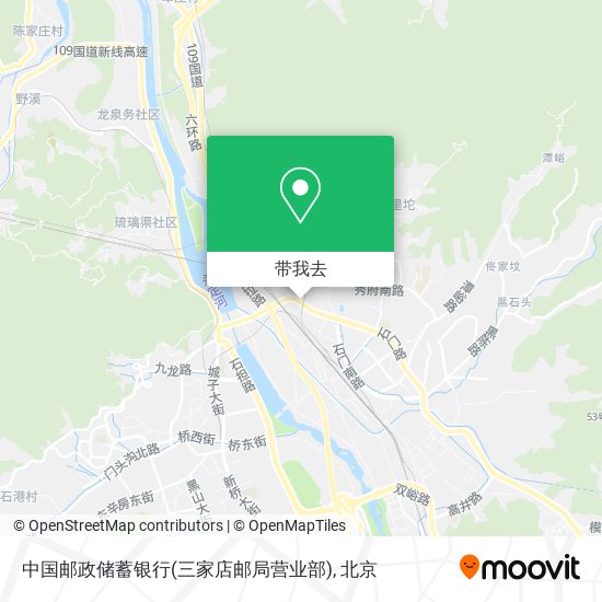 中国邮政储蓄银行(三家店邮局营业部)地图