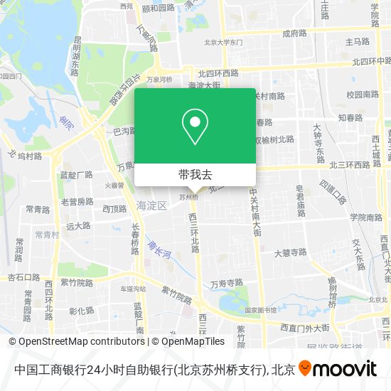 中国工商银行24小时自助银行(北京苏州桥支行)地图