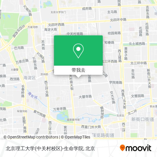 北京理工大学(中关村校区)-生命学院地图