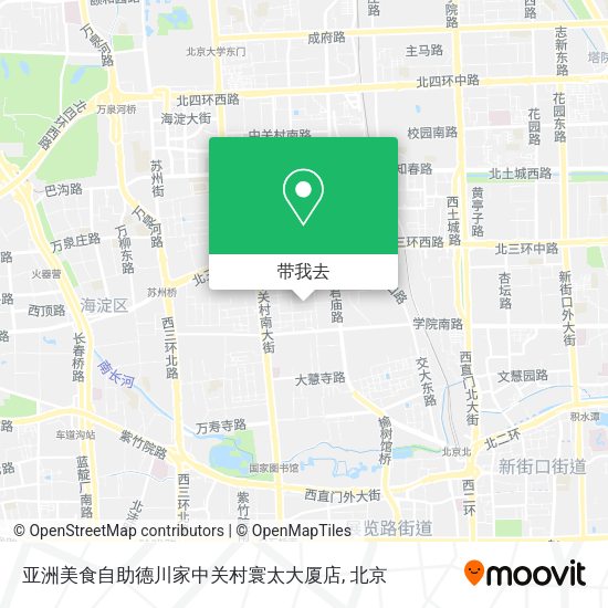 亚洲美食自助德川家中关村寰太大厦店地图