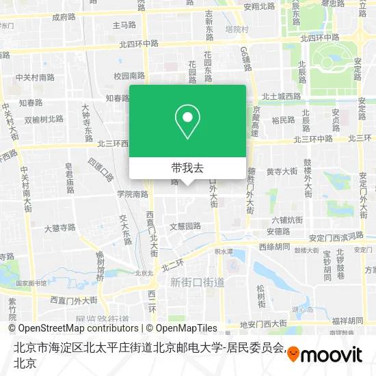 北京市海淀区北太平庄街道北京邮电大学-居民委员会地图
