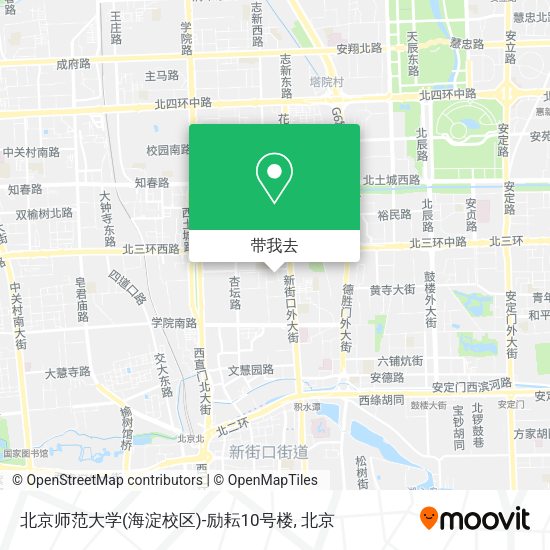 北京师范大学(海淀校区)-励耘10号楼地图