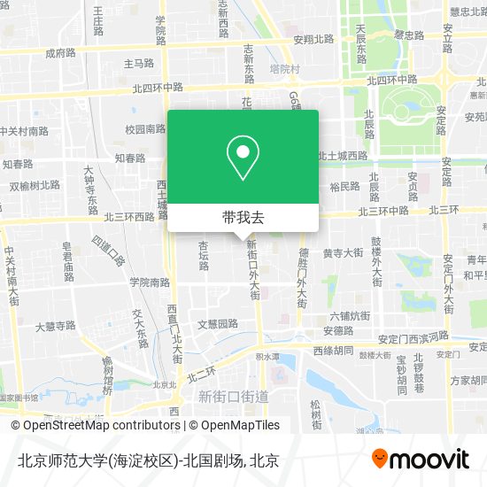 北京师范大学(海淀校区)-北国剧场地图